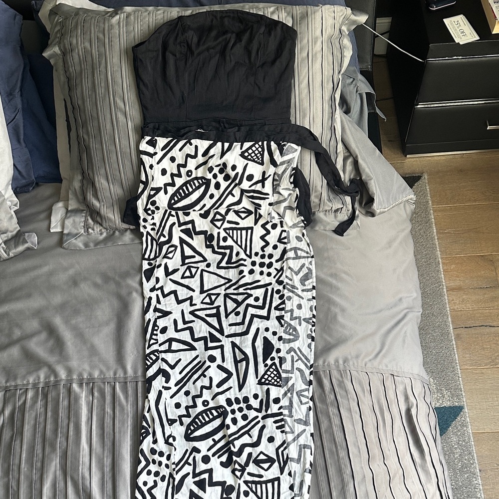 Silence + Noise Black and White Patterned Fabric